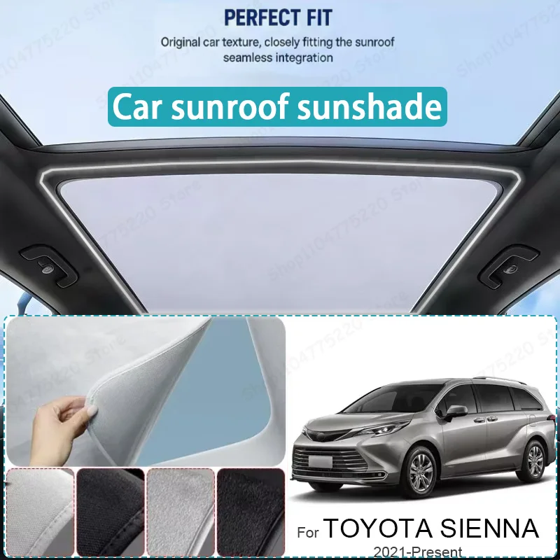 For TOYOTA SIENNA 2021-Present Car Sunroof Sunshade Heat Insulation UV Protection Electrostatic Suede Skylight Cover
For TOYOTA SIENNA 2021-Present Car Sunroof Sunshade Heat Insulation UV Protection Electrostatic Suede Skylight Cover