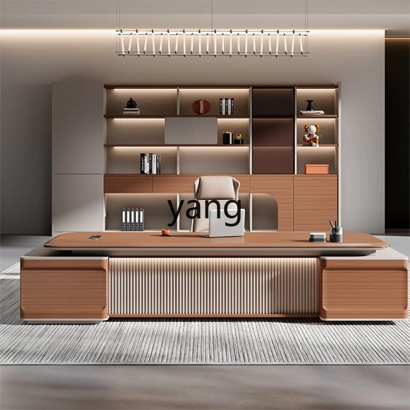 LH wireless charging function office desk and chair combination wood-based panel senior sense president table
LH wireless charging function office desk and chair combination wood-based panel senior sense president table