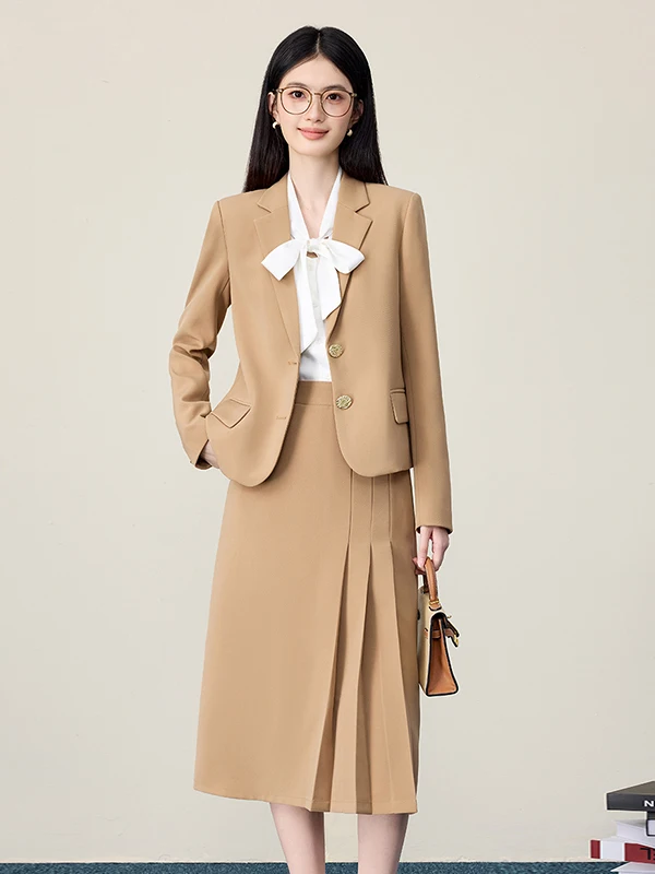 Elegant Korean Style Suit Skirt Set Women's Commute Professional Fashion Autumn New Simple mid High Waist Pure Color Three Piece
Elegant Korean Style Suit Skirt Set Women's Commute Professional Fashion Autumn New Simple mid High Waist Pure Color Three Piece