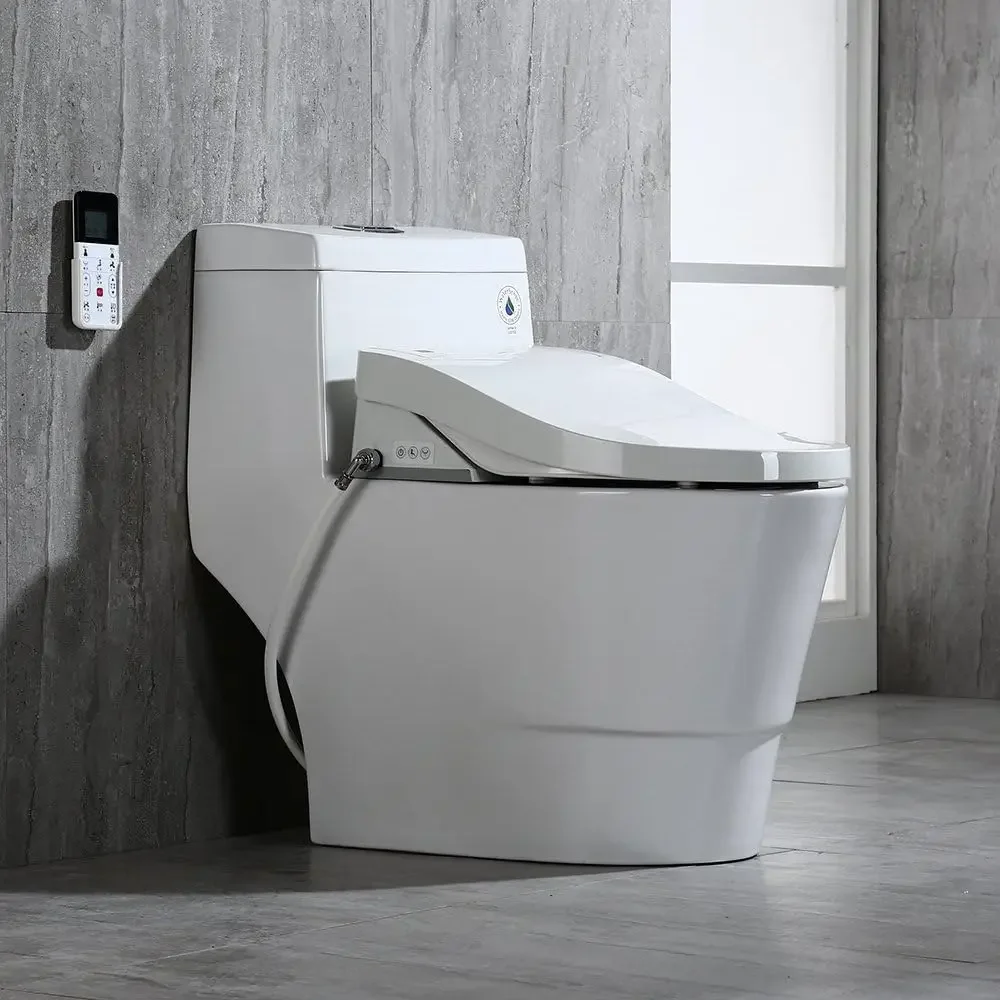 Smart toilet, Elongated One Piece Toilet with Advanced Bidet Seat, Smart Toilet Seat with Temperature Controlled Wash Functions
Smart toilet, Elongated One Piece Toilet with Advanced Bidet Seat, Smart Toilet Seat with Temperature Controlled Wash Functions
