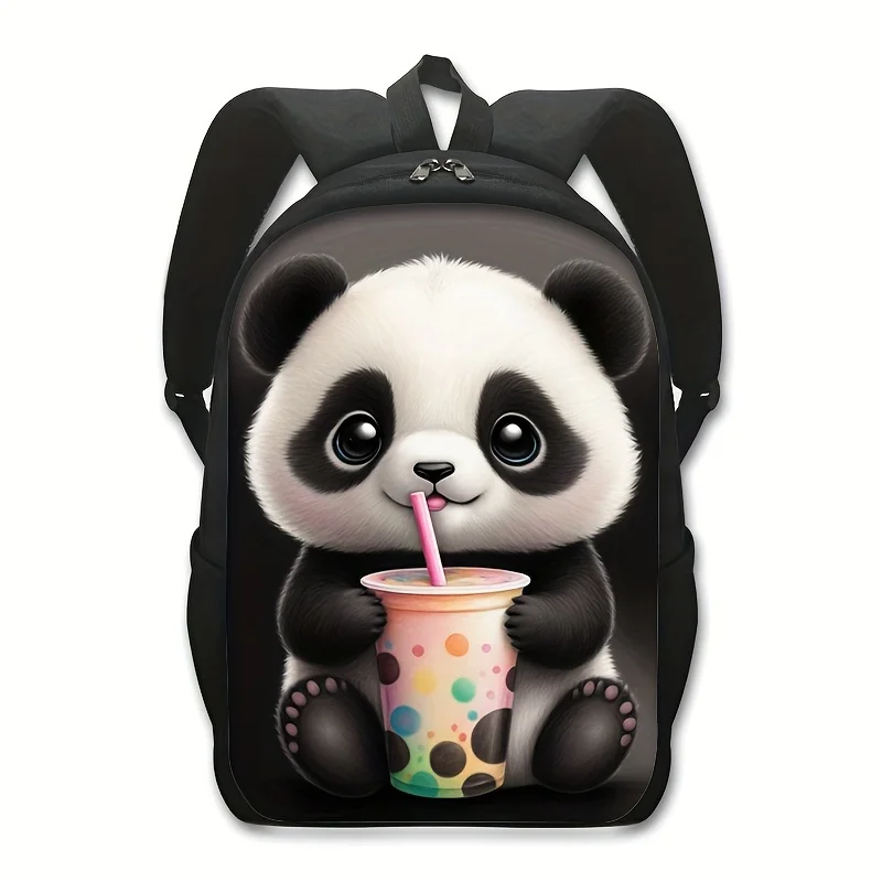 Lightweight polyester casual backpack, panda milk tea pattern, with zipper and adjustable shoulder strap, hand washable
Lightweight polyester casual backpack, panda milk tea pattern, with zipper and adjustable shoulder strap, hand washable