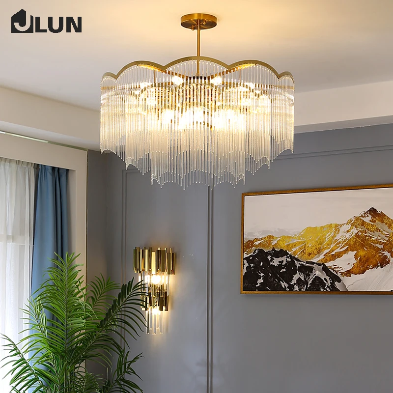 Living room chandelier post modern minimalist atmosphere room bedroom light luxury designer crystal glass chandelier
Living room chandelier post modern minimalist atmosphere room bedroom light luxury designer crystal glass chandelier