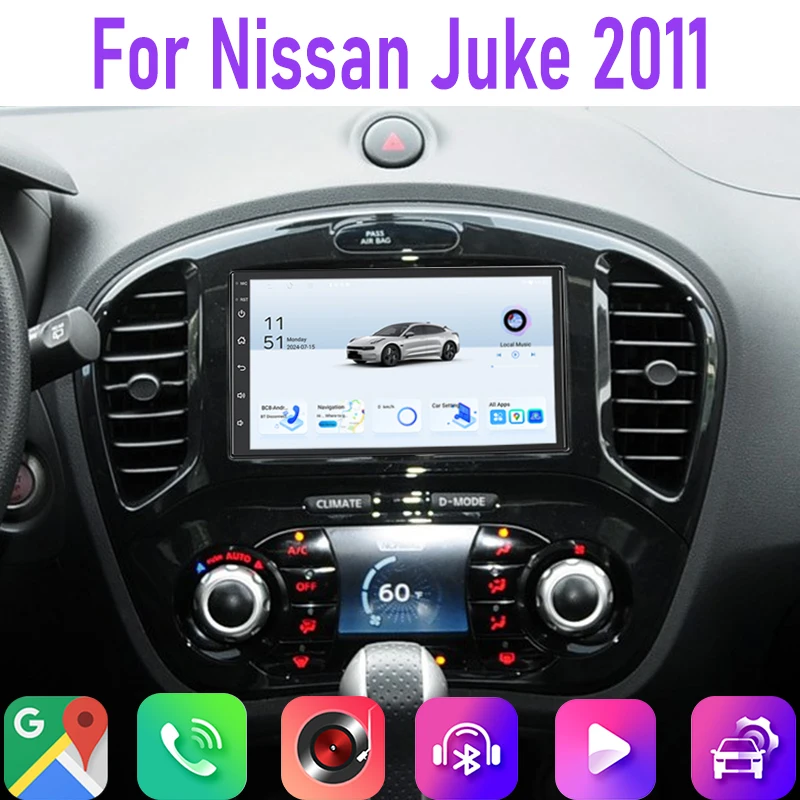7" 4GB+64GB For Nissan Juke 2011 Car Radio Google Map GPS BT FM Steering Wheel Control Google Map
7" 4GB+64GB For Nissan Juke 2011 Car Radio Google Map GPS BT FM Steering Wheel Control Google Map