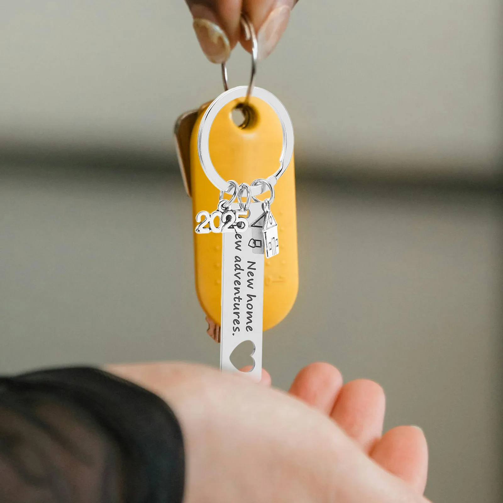 2pcs Housewarming Keychain Elegant Stainless Steel Gifts for New Homeowners Bright Decoration house key chain presents home
2pcs Housewarming Keychain Elegant Stainless Steel Gifts for New Homeowners Bright Decoration house key chain presents home