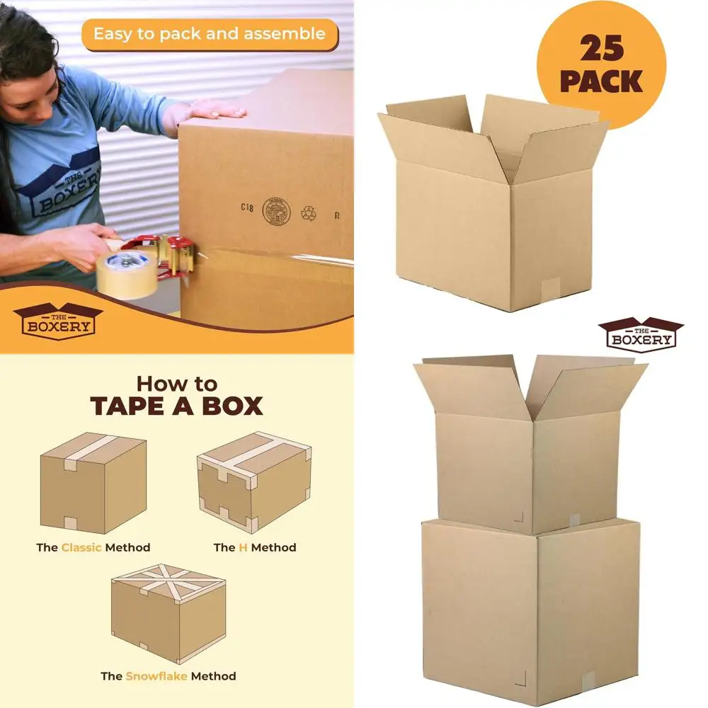 14x14x14 Brown Corrugated Cardboard Boxes, 25-Pack for Shipping, Packing, Moving, Storage - Durable, Eco-Friendly, Recyclable, M
14x14x14 Brown Corrugated Cardboard Boxes, 25-Pack for Shipping, Packing, Moving, Storage - Durable, Eco-Friendly, Recyclable, M