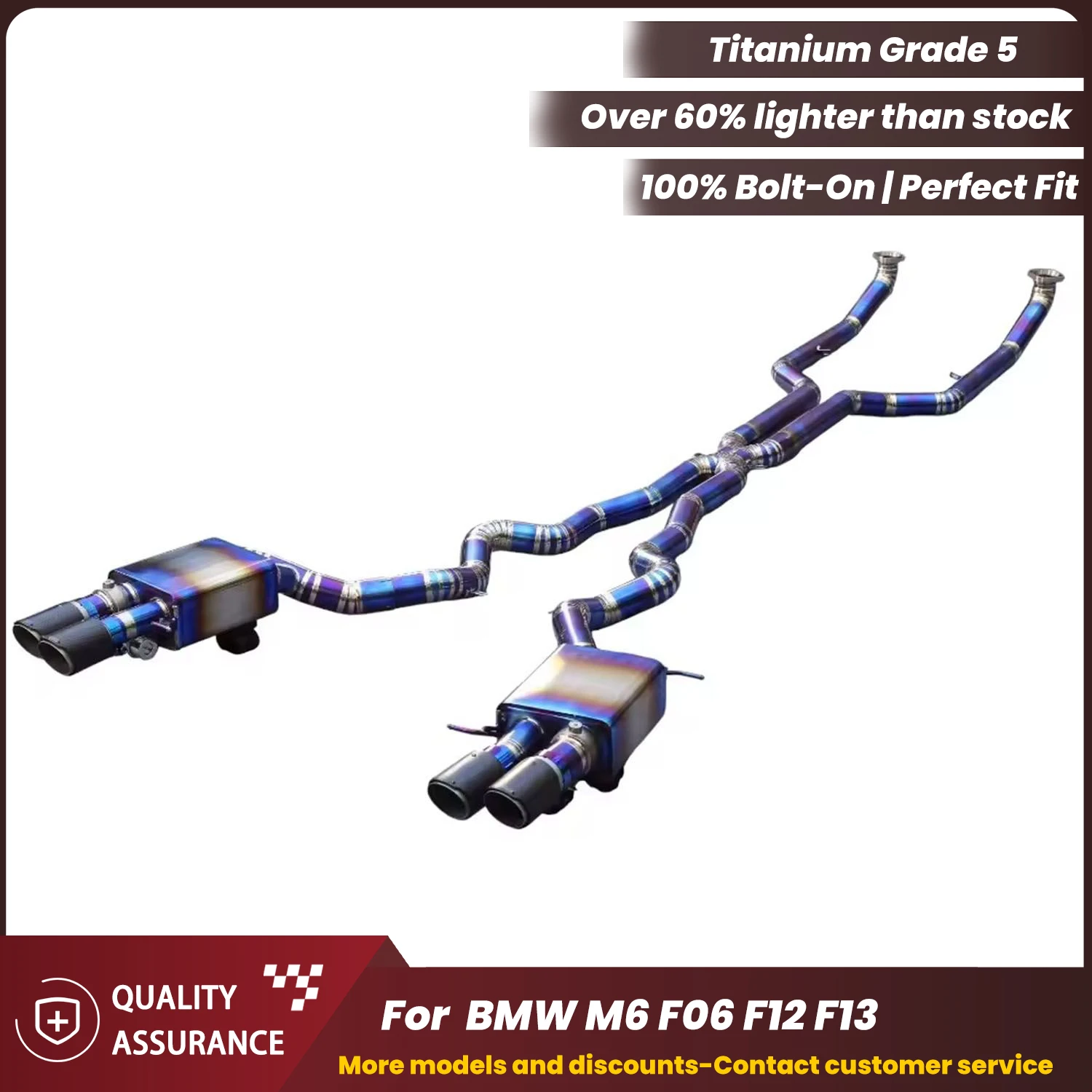 Performance Boost Aggressive Supercar Sound ECCF Titanium Catback Exhaust for BMW M6 F06 F12 F13
Performance Boost Aggressive Supercar Sound ECCF Titanium Catback Exhaust for BMW M6 F06 F12 F13