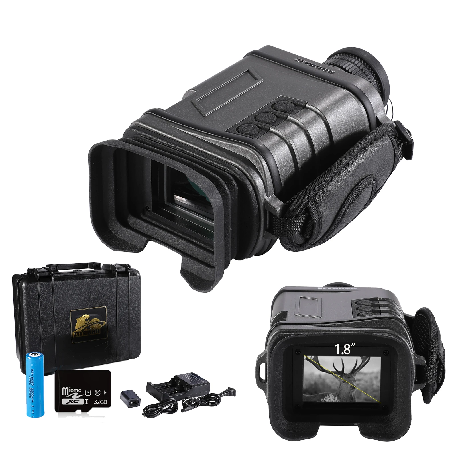 Monocular Night Vision Device 1080P HD Infrared 5x Digital Zoom Hunting Telescope Outdoor Day Night Dual Use 100% Darkness 600m
Monocular Night Vision Device 1080P HD Infrared 5x Digital Zoom Hunting Telescope Outdoor Day Night Dual Use 100% Darkness 600m