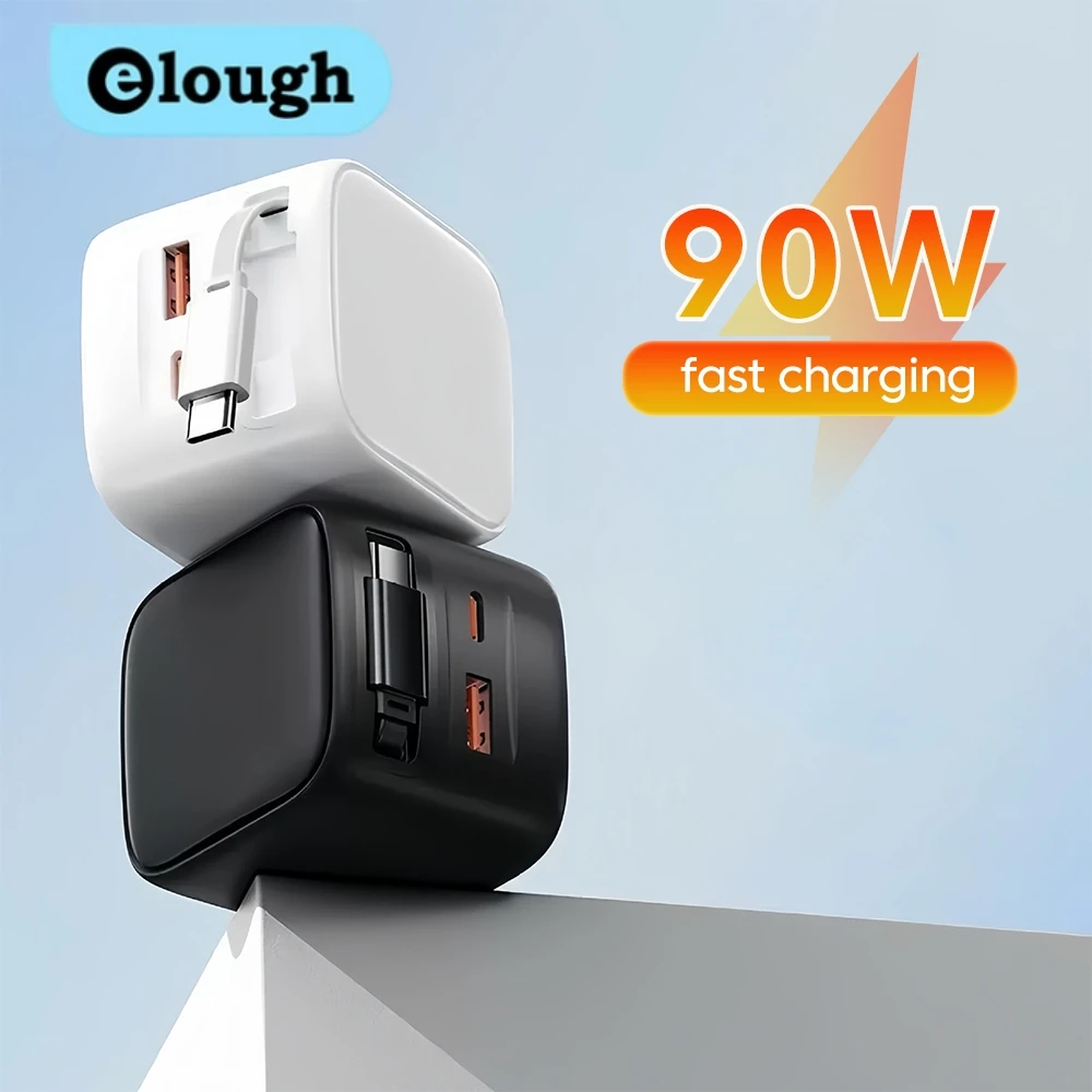 Elough PD 90W Gallium Nitride Charger Rechargeable Data Cable Compatible Fast Charging for iphone Huawei Phones
Elough PD 90W Gallium Nitride Charger Rechargeable Data Cable Compatible Fast Charging for iphone Huawei Phones