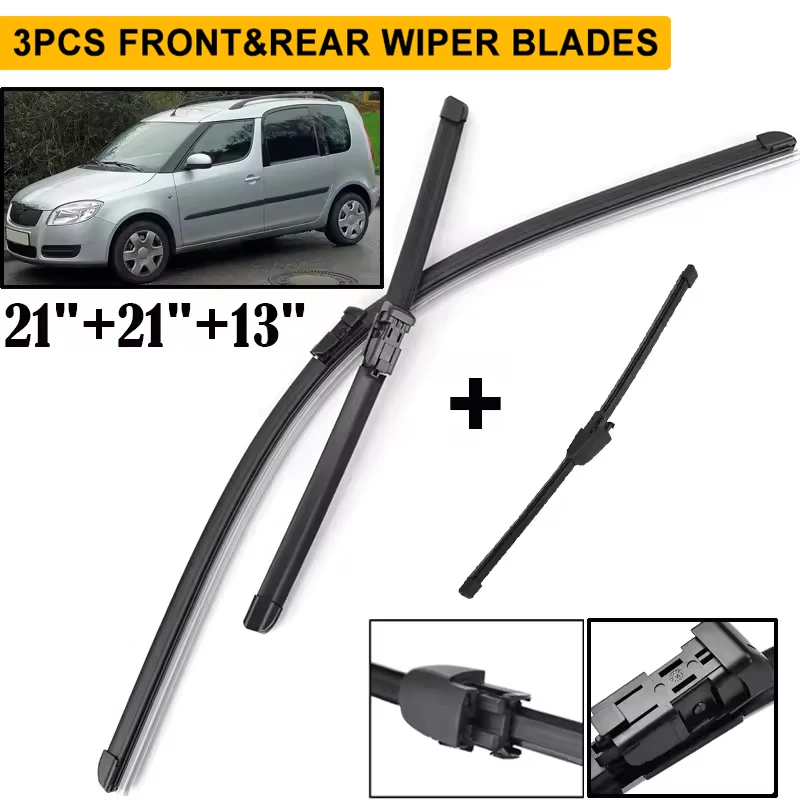 Wiper LHD Front & Rear Wiper Blades Set For Skoda Roomster 2006 - 2013 Windshield Windscreen Window Brushes 21"21"13"
Wiper LHD Front & Rear Wiper Blades Set For Skoda Roomster 2006 - 2013 Windshield Windscreen Window Brushes 21"21"13"