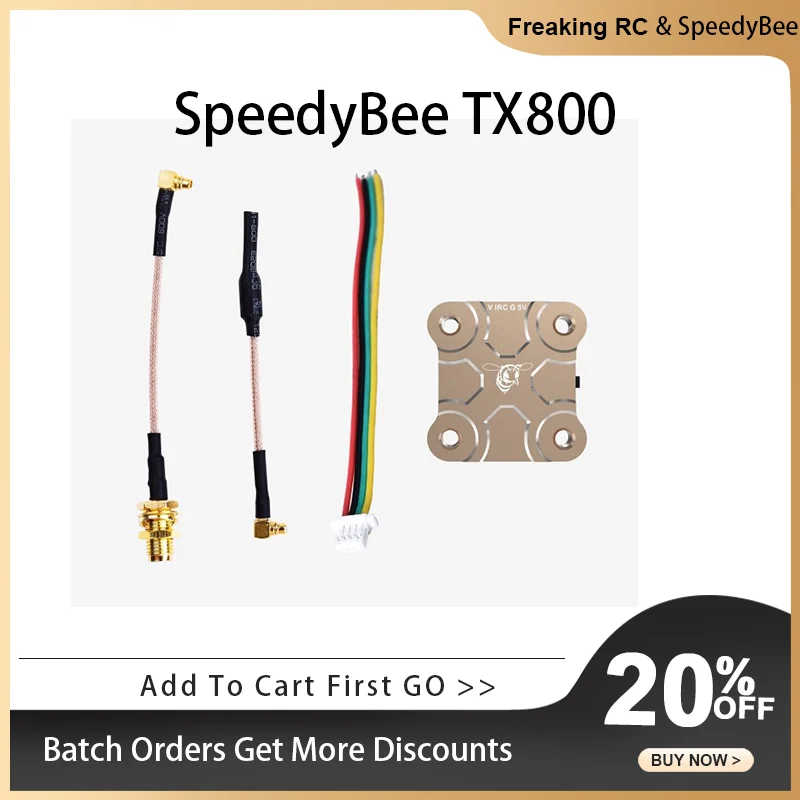 SpeedyBee TX800 VTX 5.8G 48CH PIT/25mW/200mW/400mW/800mW
SpeedyBee TX800 VTX 5.8G 48CH PIT/25mW/200mW/400mW/800mW