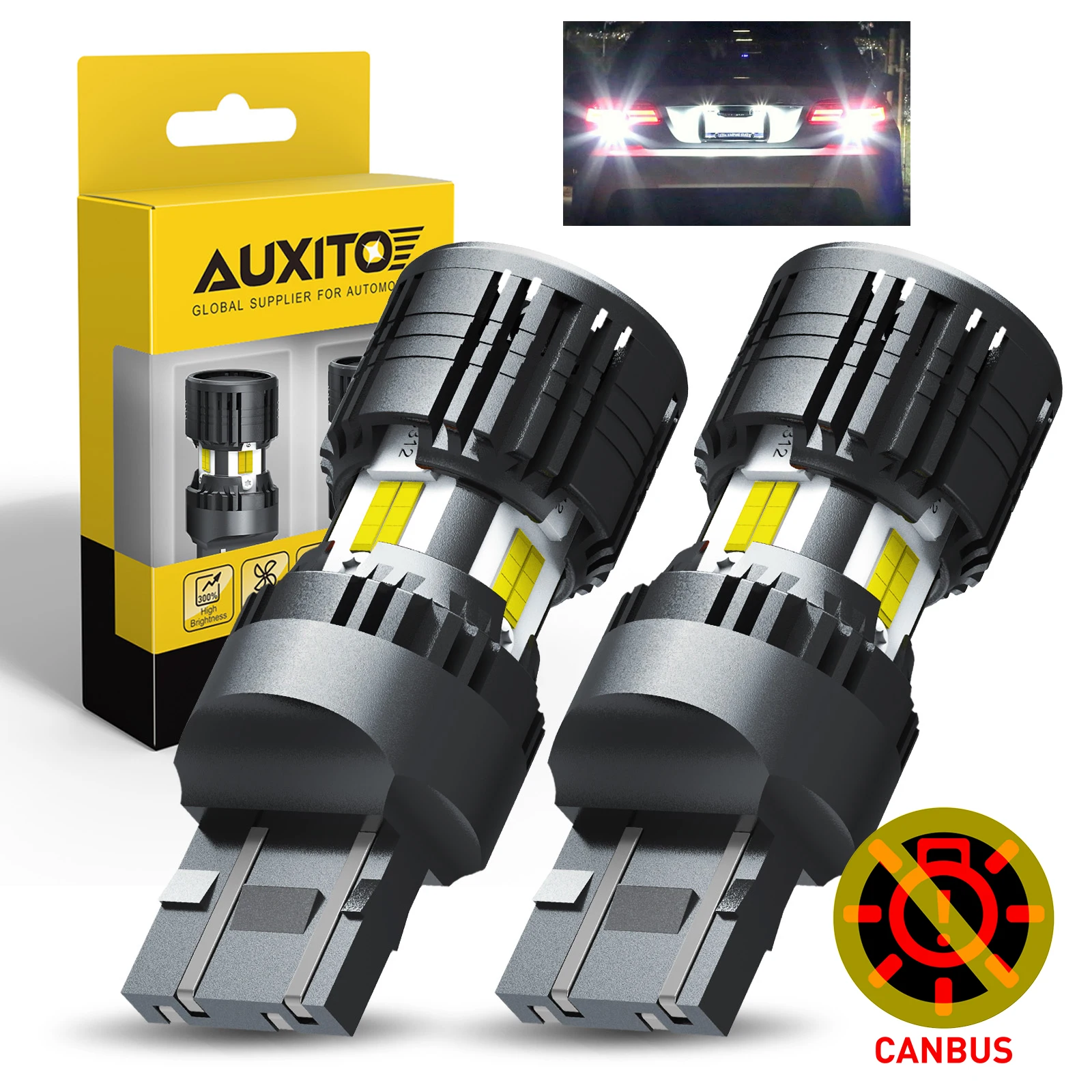 AUXITO 2PCS White LED W21/5W 7443 Reverse Back up Tail Light T20 LED Canbus High Power Bulbs Error Free Turbo No Hyperflash 12V
AUXITO 2PCS White LED W21/5W 7443 Reverse Back up Tail Light T20 LED Canbus High Power Bulbs Error Free Turbo No Hyperflash 12V
