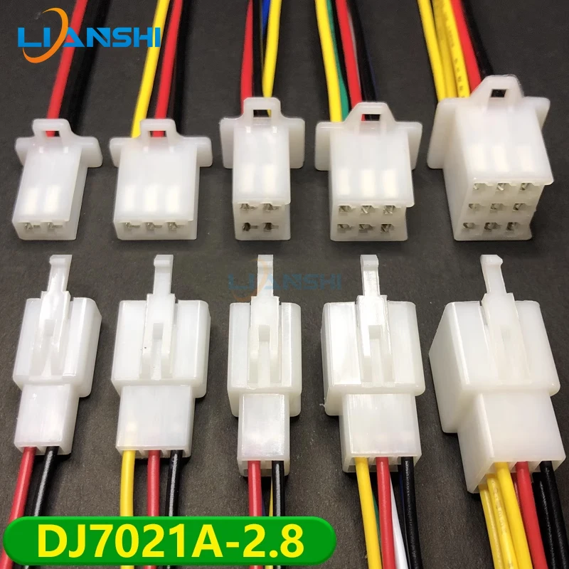 Electric vehicle connector 3p, tricycle lamp connector 6p, two-hole male and female plug 4p plug-in DJ7021-2.8
Electric vehicle connector 3p, tricycle lamp connector 6p, two-hole male and female plug 4p plug-in DJ7021-2.8