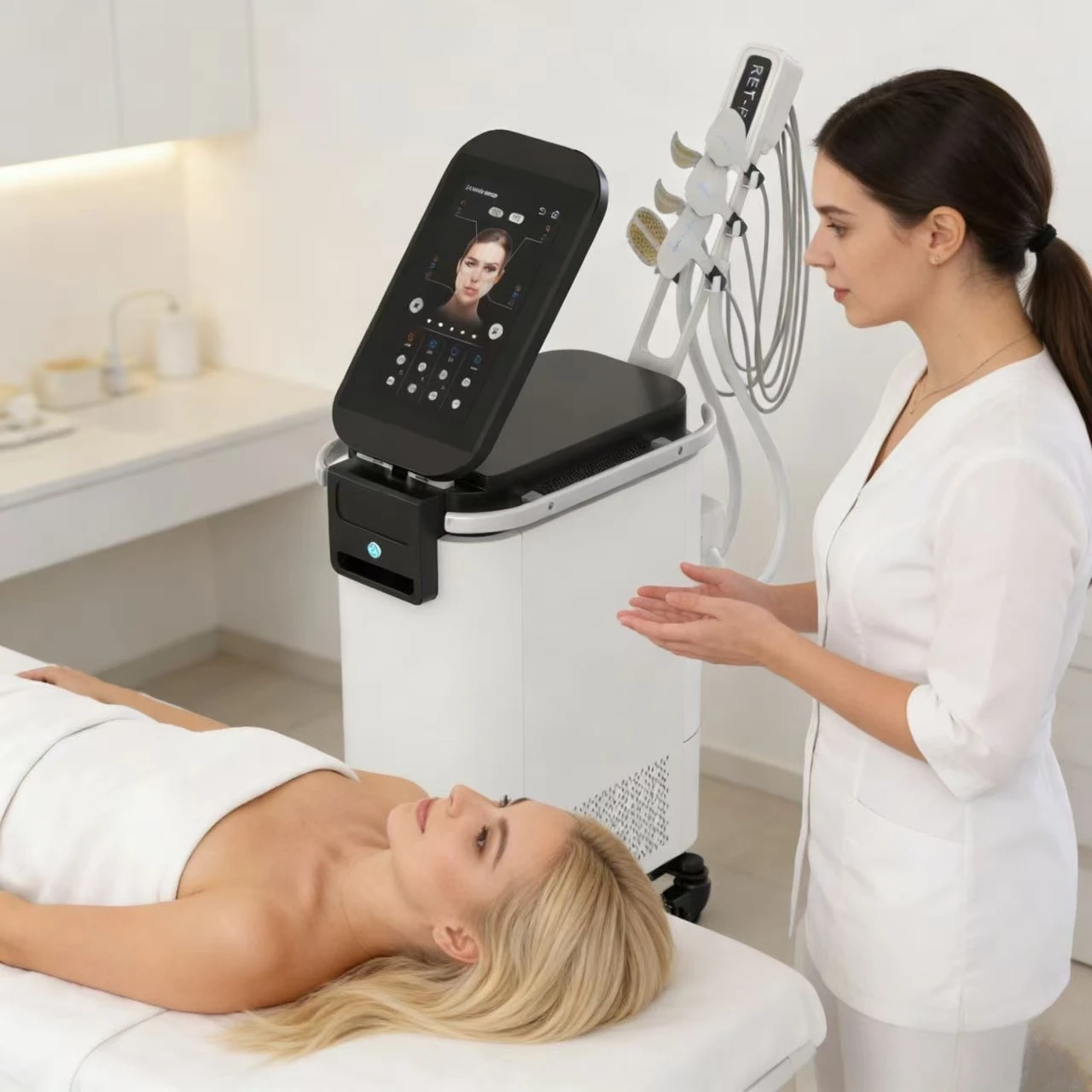 Rf Radio Frequency Face Lifting SLyric Machine Skin Tightening Machine Pe-face Em Pe Rf Ems Face Lifting Machine
Rf Radio Frequency Face Lifting SLyric Machine Skin Tightening Machine Pe-face Em Pe Rf Ems Face Lifting Machine