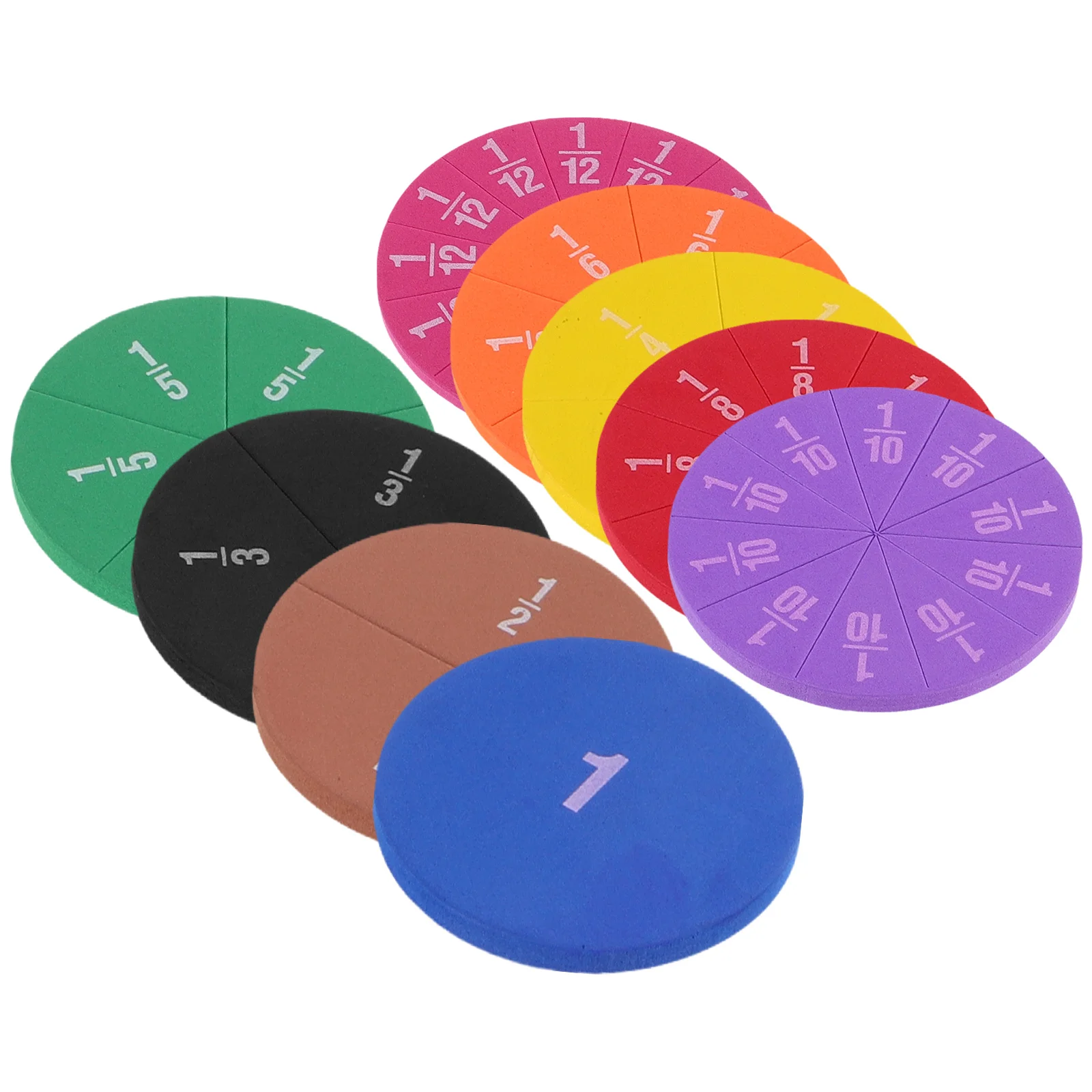 1 Set Fraction Tray Vibrant Colors Thick Magnetic Back Ideal School Home Learning Props Study Accessory Round Fraction
1 Set Fraction Tray Vibrant Colors Thick Magnetic Back Ideal School Home Learning Props Study Accessory Round Fraction