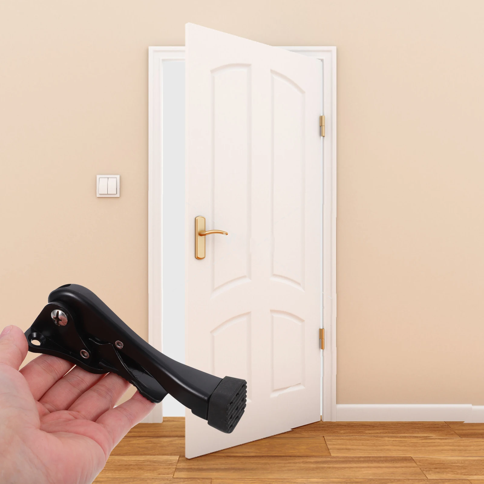 Metal Doorstop Adjustable Heavy Duty Kick Down Door Stopper Rubber Base Floor Silver Home Garage Doors Stoppers Functional
Metal Doorstop Adjustable Heavy Duty Kick Down Door Stopper Rubber Base Floor Silver Home Garage Doors Stoppers Functional
