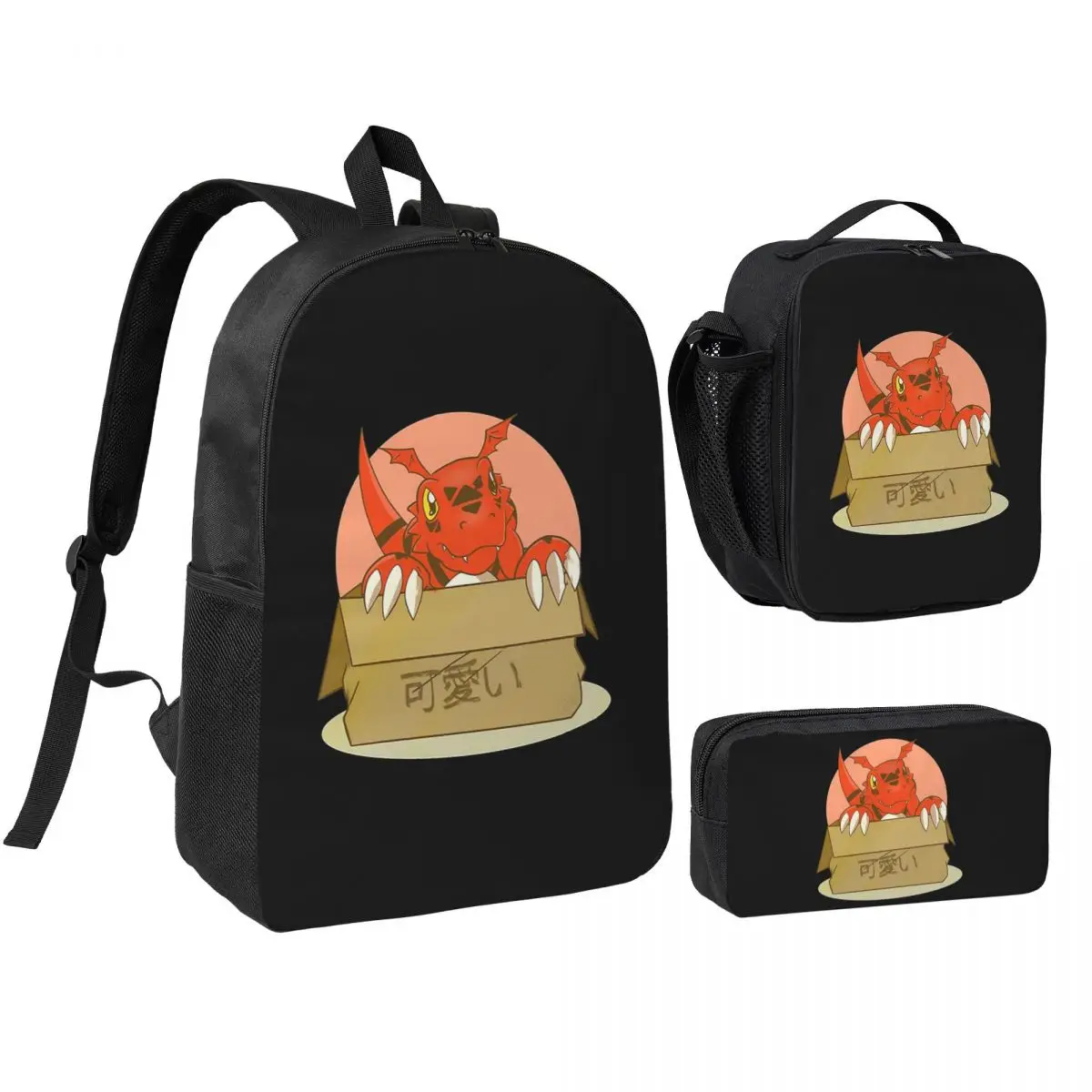 Guilmon In The Box Digimon Classic Backpack Student BookBag School Bag Shoulder Bags 3ps Insulated Lunch Bag Pencil Case
Guilmon In The Box Digimon Classic Backpack Student BookBag School Bag Shoulder Bags 3ps Insulated Lunch Bag Pencil Case
