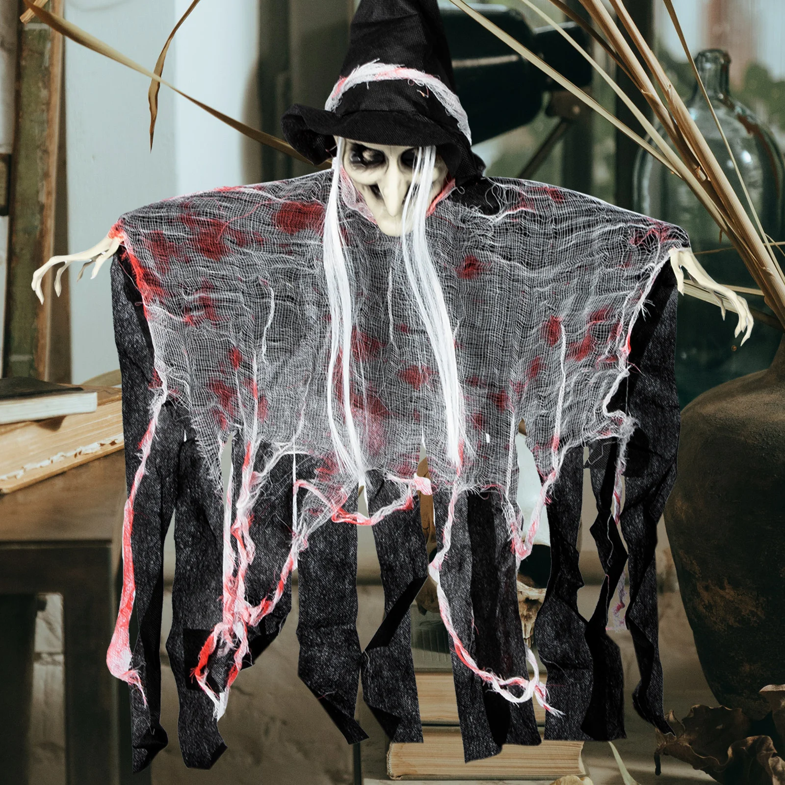 Halloween Haunted House Ghost Pendant Creepy Scary Hanging Decoration for Party Outdoor Indoor Haunted Yard Ornament
Halloween Haunted House Ghost Pendant Creepy Scary Hanging Decoration for Party Outdoor Indoor Haunted Yard Ornament