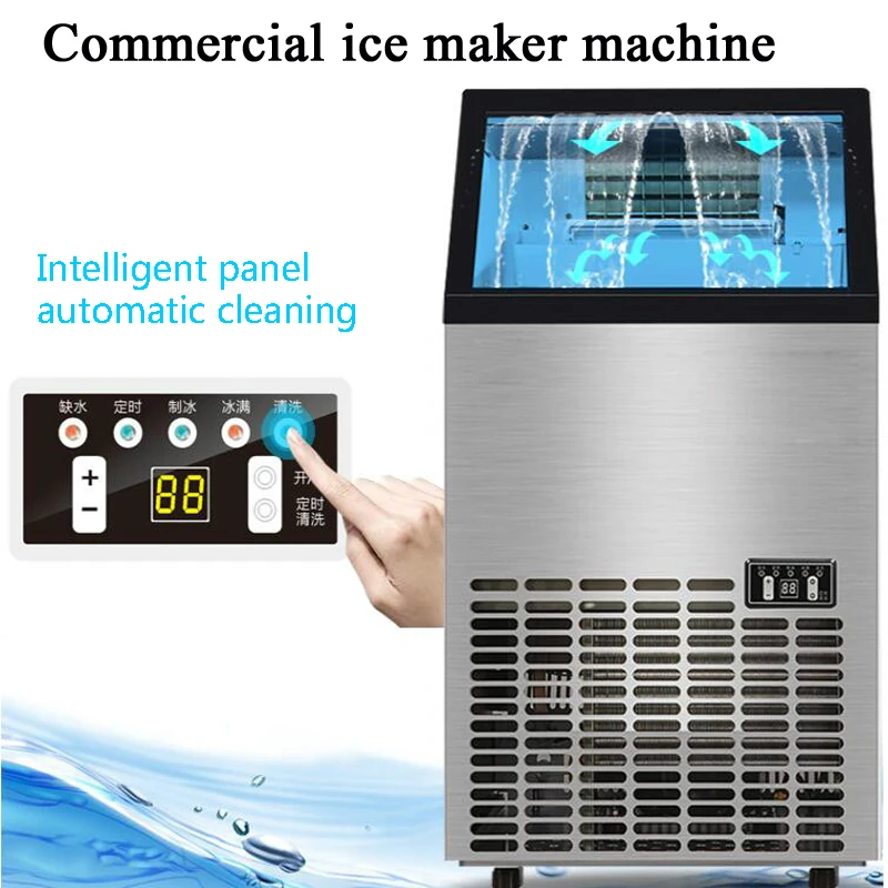 Commercial Ice Maker 140lbs/24H Ice Maker Machine 60 Ice Cubes in 12-15 Minutes Freestanding Cabinet Ice Maker LED Display
Commercial Ice Maker 140lbs/24H Ice Maker Machine 60 Ice Cubes in 12-15 Minutes Freestanding Cabinet Ice Maker LED Display