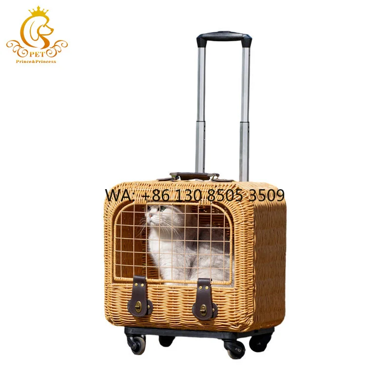 Cat Carrier Suitcase With Wheels for Pet Travel Knit Hard Cat Carrier Luggage With Mat and Telescopic Handle
Cat Carrier Suitcase With Wheels for Pet Travel Knit Hard Cat Carrier Luggage With Mat and Telescopic Handle