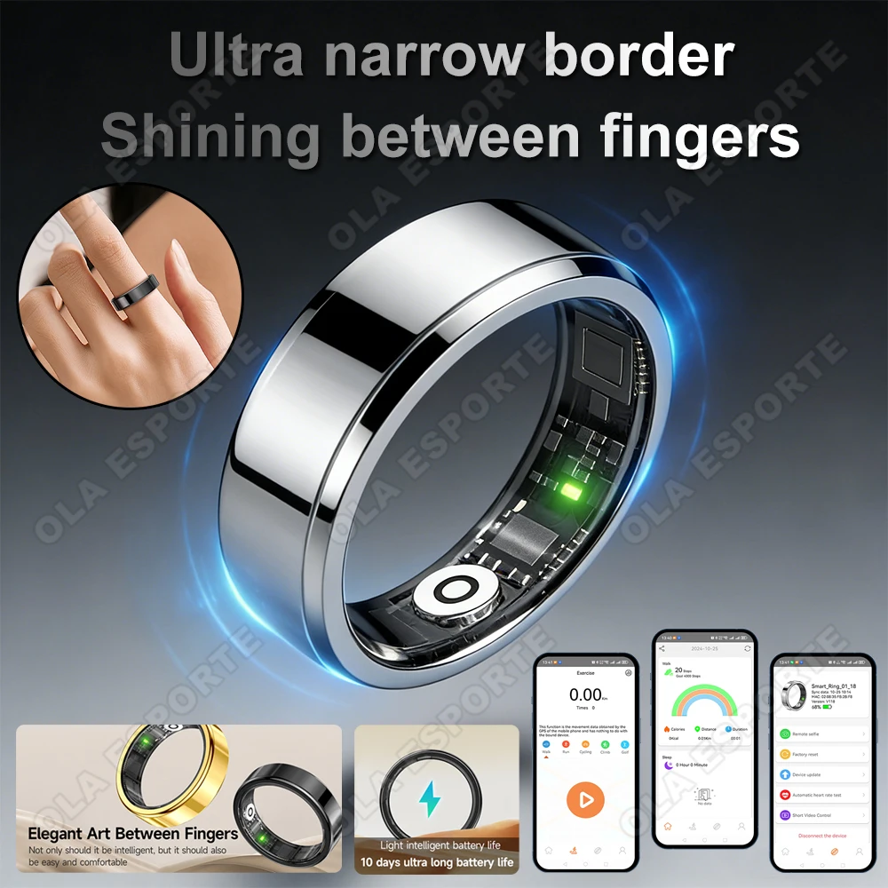 Smart Ring Heart Rate Sleep Health Monitoring Multi Sport Mode IP68 Waterproof Smart Ring With Charging Case For Men Women Gift
Smart Ring Heart Rate Sleep Health Monitoring Multi Sport Mode IP68 Waterproof Smart Ring With Charging Case For Men Women Gift