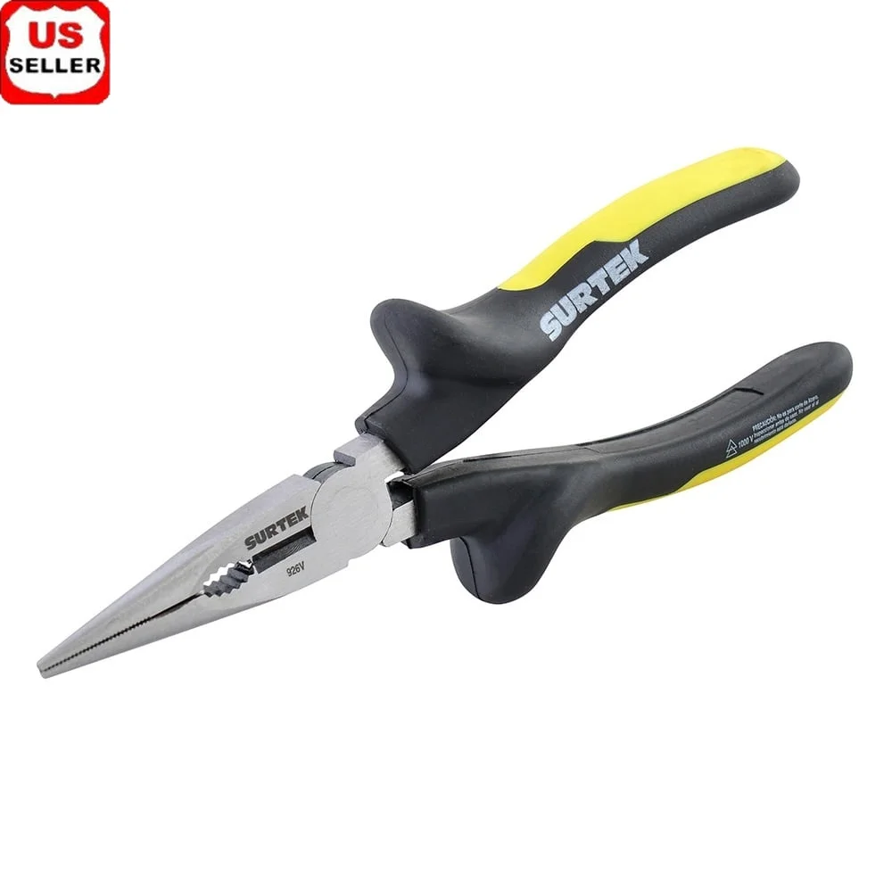 Long Nose Pliers 6 Inch Insulated 1000V Chrome Vanadium Steel Safety Handle Confined Spaces Precision Work
Long Nose Pliers 6 Inch Insulated 1000V Chrome Vanadium Steel Safety Handle Confined Spaces Precision Work