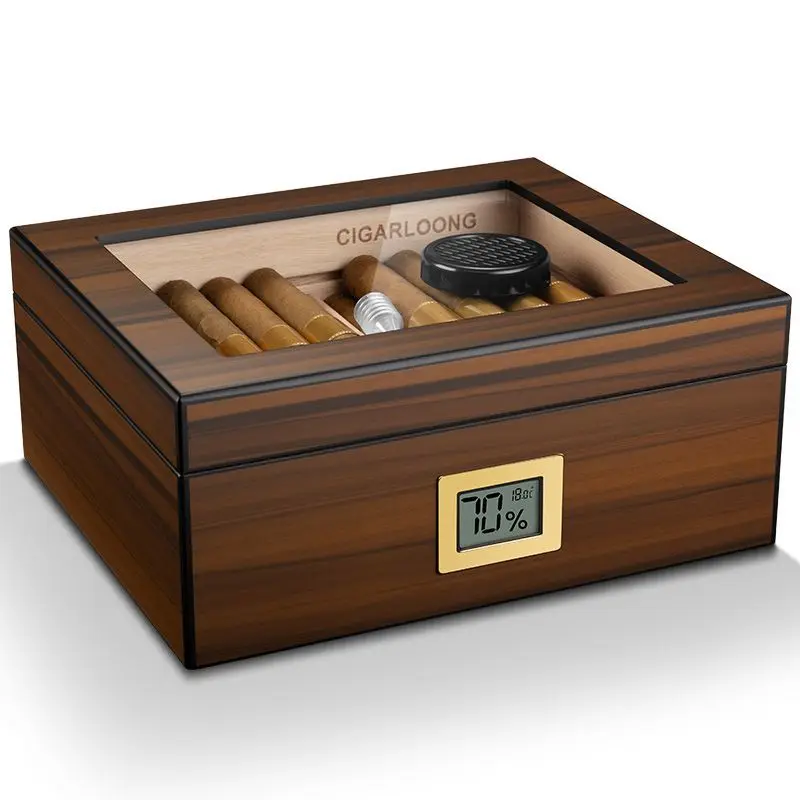 Humidor Electronic Thermohygrometer Mellow Cedar Moisturizing Double Layer Large Capacity 50 Packs
Humidor Electronic Thermohygrometer Mellow Cedar Moisturizing Double Layer Large Capacity 50 Packs