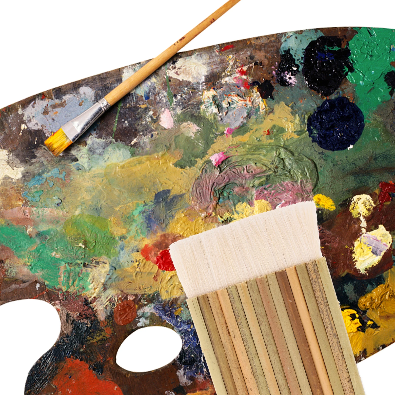 5pcs Wool Hake Brush For Painting Oil Watercolor Wide Bamboo Brush Pen Wooden Handle Drawing Supplies Art Painting Tools
5pcs Wool Hake Brush For Painting Oil Watercolor Wide Bamboo Brush Pen Wooden Handle Drawing Supplies Art Painting Tools