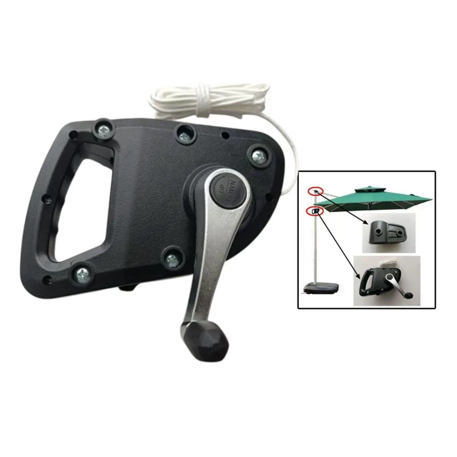 Patio Umbrella Crank Handle Diameter 48mm Heavy Duty Easy to Install Repair Parts for Garden Balcony Courtyard Deck Picnic
Patio Umbrella Crank Handle Diameter 48mm Heavy Duty Easy to Install Repair Parts for Garden Balcony Courtyard Deck Picnic