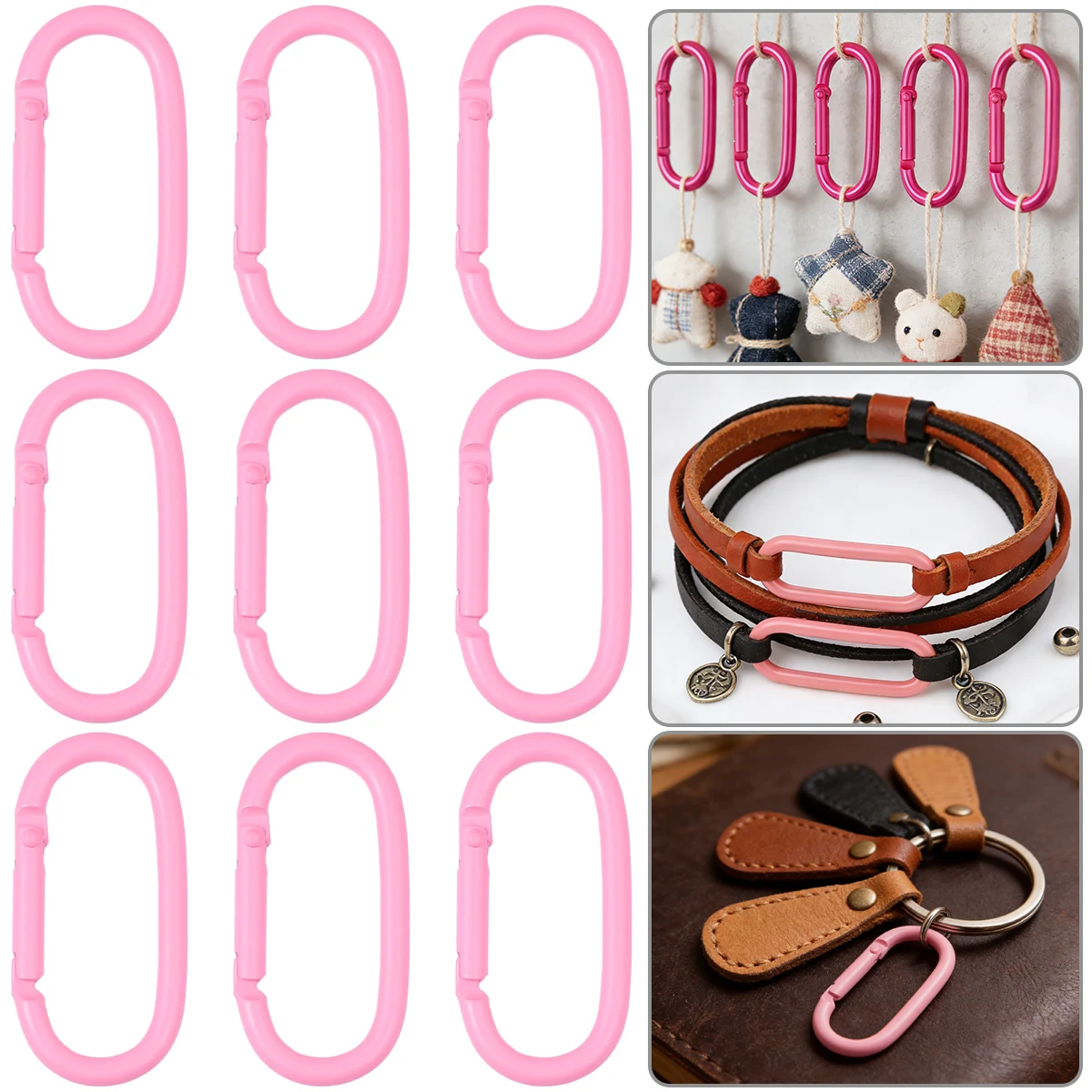 5/10/20pcs Pink Oval Spring Buckle Keychains Carabiner Clip Rings Connector Clasp Hook for Jewelry Making Accessories Charms
5/10/20pcs Pink Oval Spring Buckle Keychains Carabiner Clip Rings Connector Clasp Hook for Jewelry Making Accessories Charms