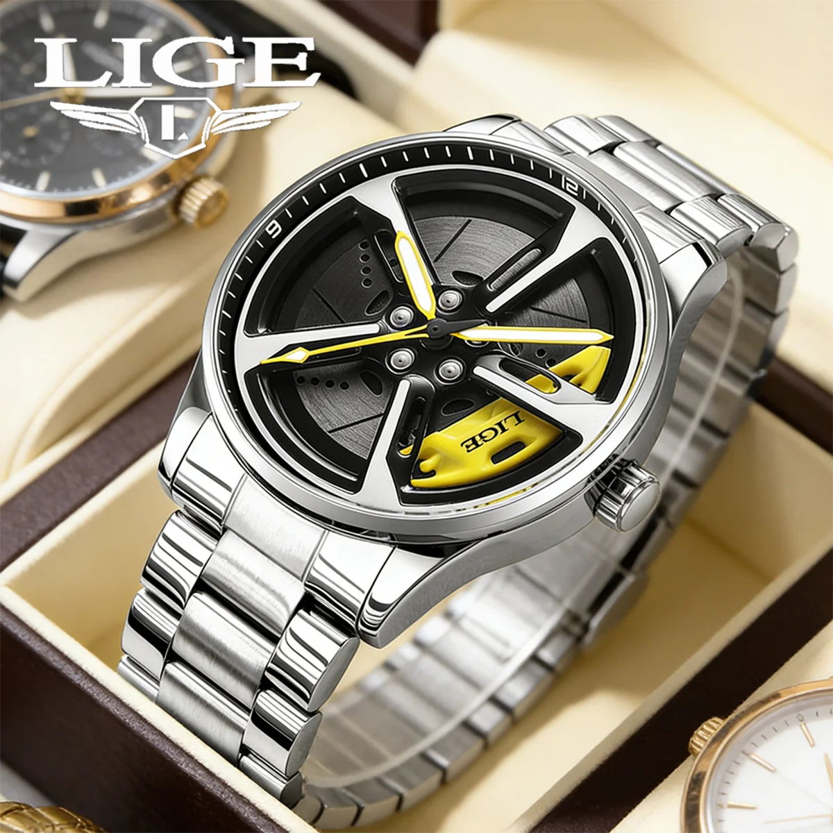 LIGE 2026 Design Quartz Man Watch Creative Rotating Wheel Dial Casual Sports Waterproof Luminous Simple Hollow Watches for Men
LIGE 2026 Design Quartz Man Watch Creative Rotating Wheel Dial Casual Sports Waterproof Luminous Simple Hollow Watches for Men