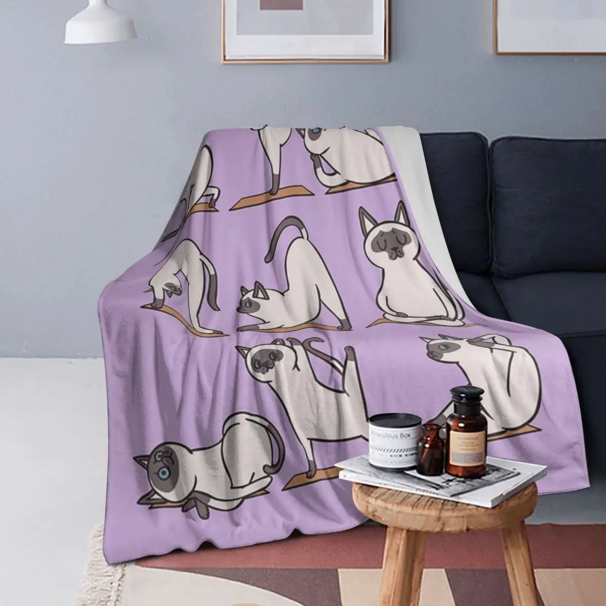 Siamese Cat Yoga Blanket Soft Warm Flannel Throw Blanket Plush for Bed Living room Picnic Travel Home Couch
Siamese Cat Yoga Blanket Soft Warm Flannel Throw Blanket Plush for Bed Living room Picnic Travel Home Couch