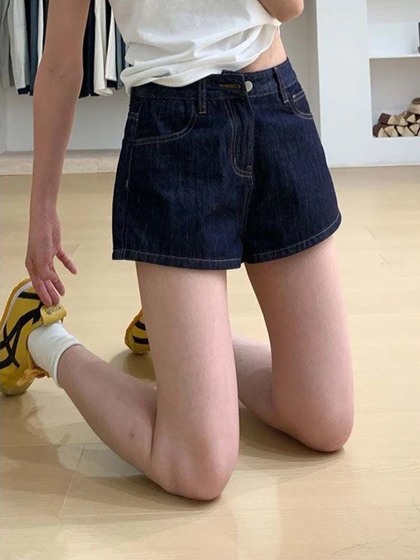 American Style High Waist Denim Shorts Women's Summer Slim Fit Pocket Design Casual Straight Leg Pants Thermal Non-Stretch
American Style High Waist Denim Shorts Women's Summer Slim Fit Pocket Design Casual Straight Leg Pants Thermal Non-Stretch