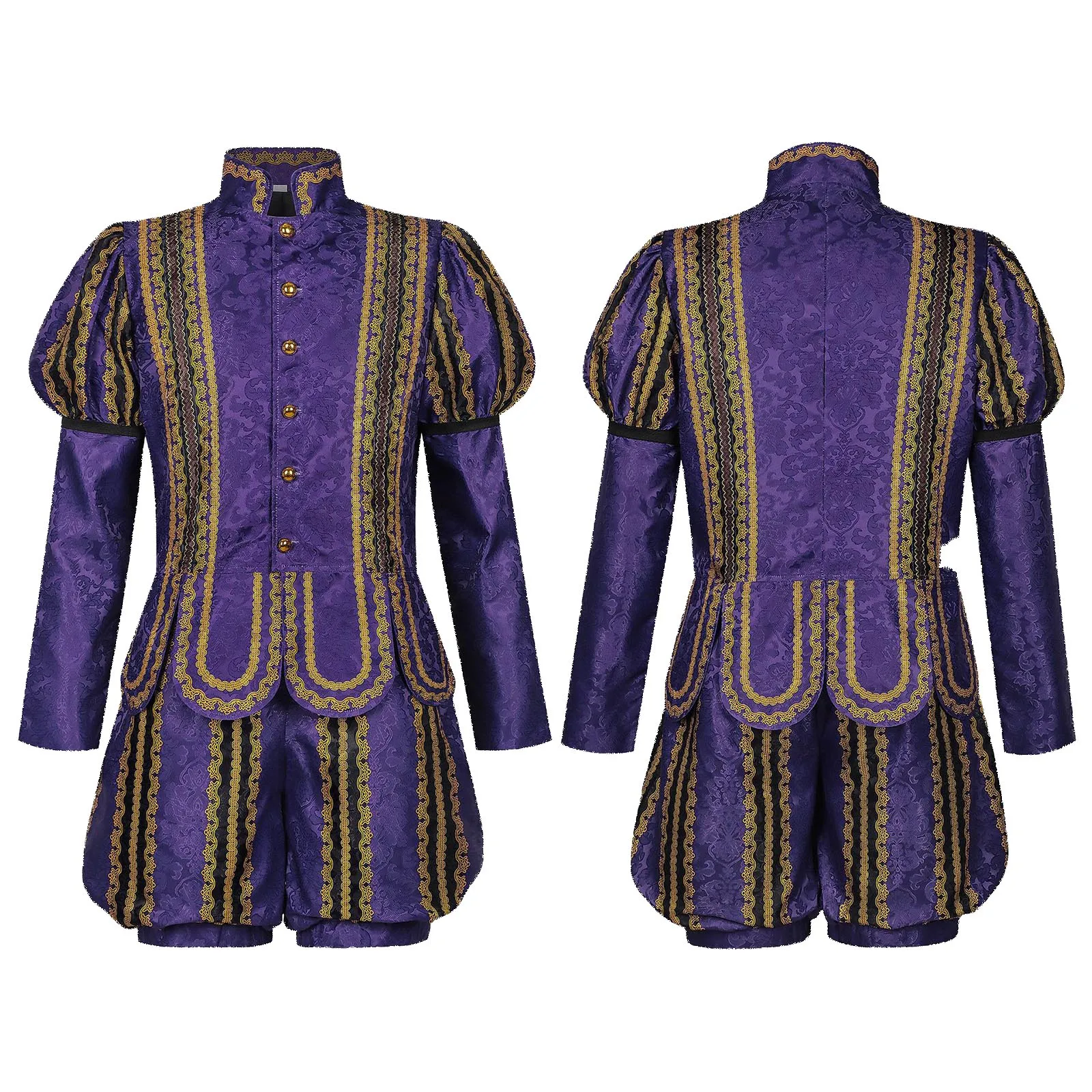 Tudor Prince Henry Costume Men Elizabethan Rococo Costume Purple Luxury Embroidered Vest Pumpkin Pants Suit Medieval King Set
Tudor Prince Henry Costume Men Elizabethan Rococo Costume Purple Luxury Embroidered Vest Pumpkin Pants Suit Medieval King Set