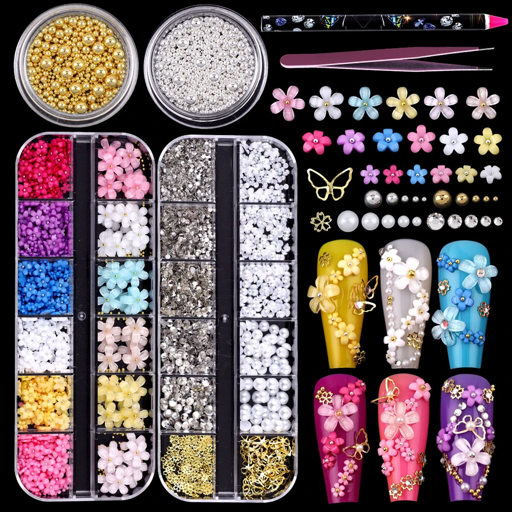 4 Box+Tools 3D Flower Pearl Rhinestones Nail Charm Colorful Resin Camellia Flower Gold Caviar Bead Acrylic Nail Art DIY Supplies
4 Box+Tools 3D Flower Pearl Rhinestones Nail Charm Colorful Resin Camellia Flower Gold Caviar Bead Acrylic Nail Art DIY Supplies