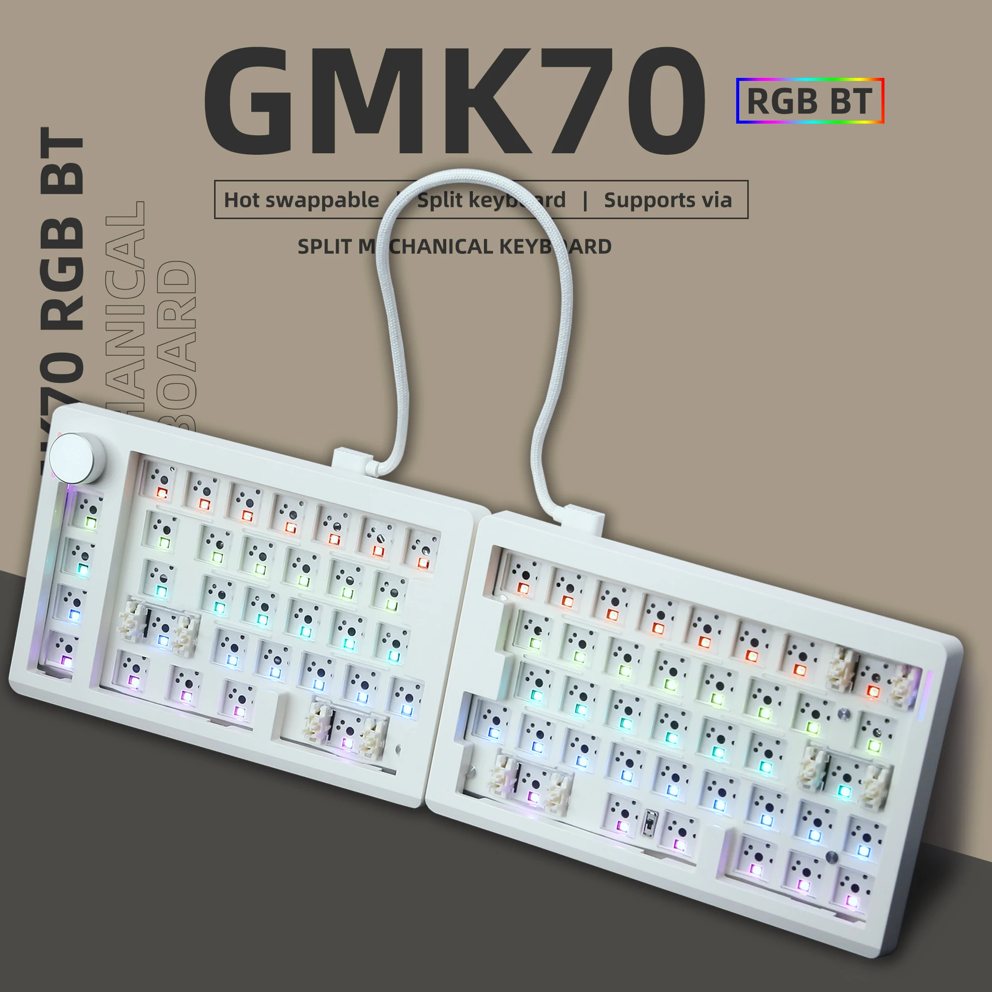 Игровая механическая клавиатура ZUOYA GMK70 VIA/Qmk, комплект: проводная, беспроводная, Bluetooth, с возможностью горячей замены переключателей, Gasket-крепление, настраиваемая, раздельная конструкция
Игровая механическая клавиатура ZUOYA GMK70 VIA/Qmk, комплект: проводная, беспроводная, Bluetooth, с возможностью горячей замены переключателей, Gasket-крепление, настраиваемая, раздельная конструкция