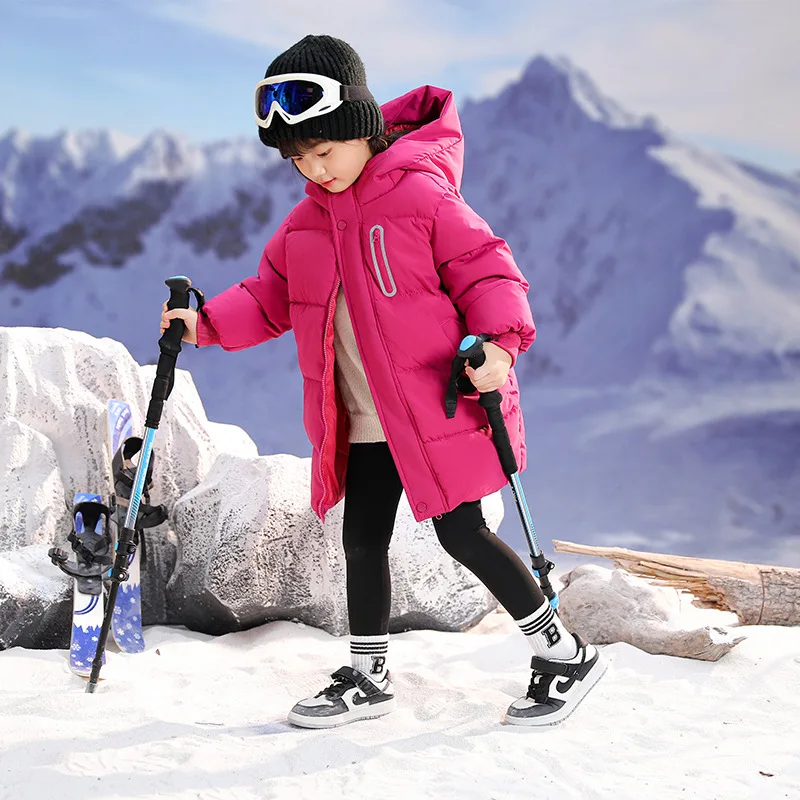 New children's down jackets, medium-length warm Korean-style thickened outerwear, cotton-padded jackets for boys and girls
New children's down jackets, medium-length warm Korean-style thickened outerwear, cotton-padded jackets for boys and girls