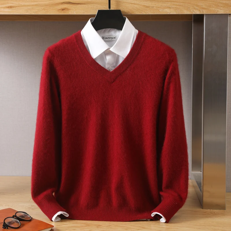 2023 Men's 100% Pure Mink Sweater V-Neck Pullover Cashmere Knitted Sweater Autumn And Winter New High-End Long-Sleeved Mink Top
2023 Men's 100% Pure Mink Sweater V-Neck Pullover Cashmere Knitted Sweater Autumn And Winter New High-End Long-Sleeved Mink Top