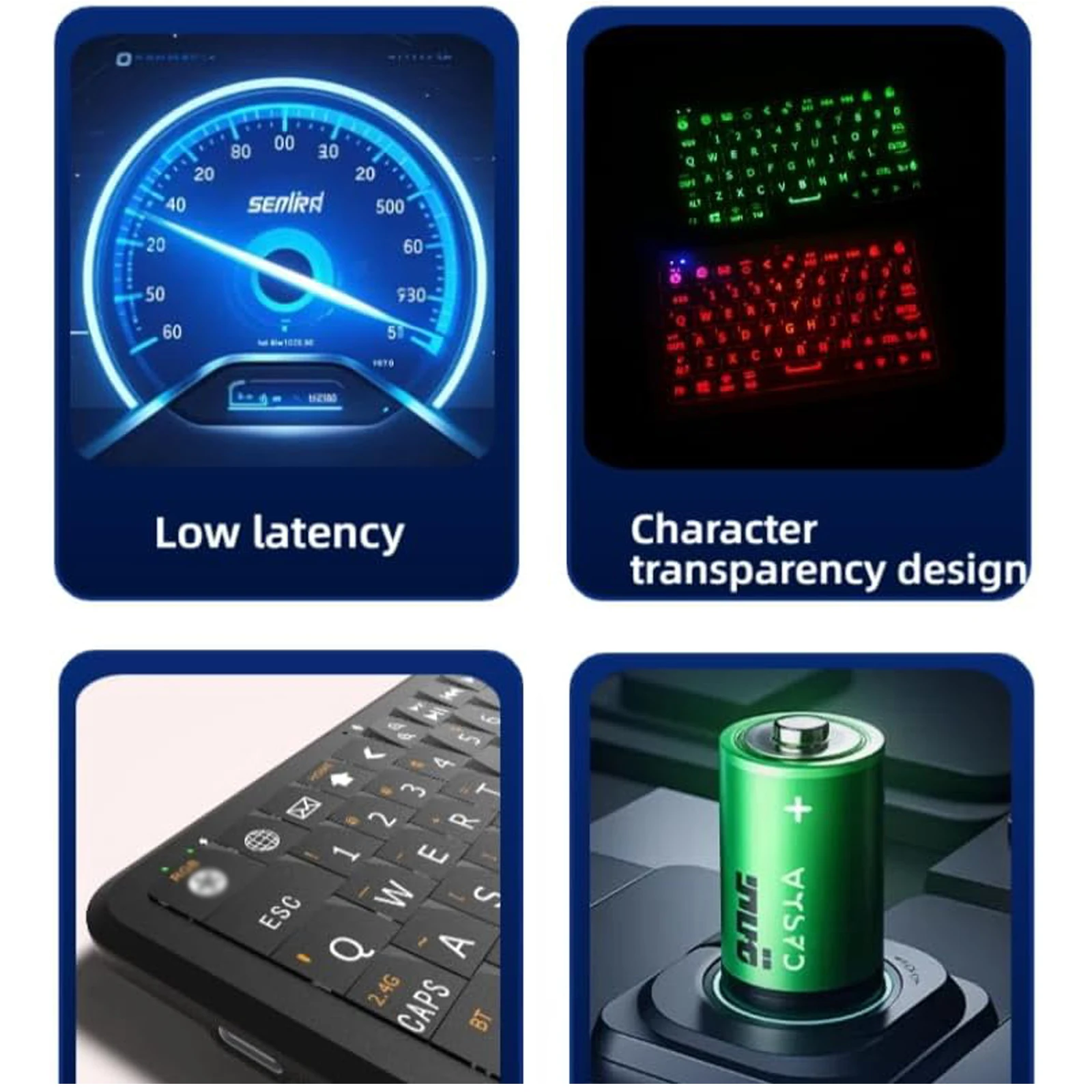 for Win/for iOS/for Android Mini Keyboard with Bluetooth-compatible 5.0/2.4G Dual Mode, Gyroscopic Motion Mouse, 64 Keys, Type-C
for Win/for iOS/for Android Mini Keyboard with Bluetooth-compatible 5.0/2.4G Dual Mode, Gyroscopic Motion Mouse, 64 Keys, Type-C