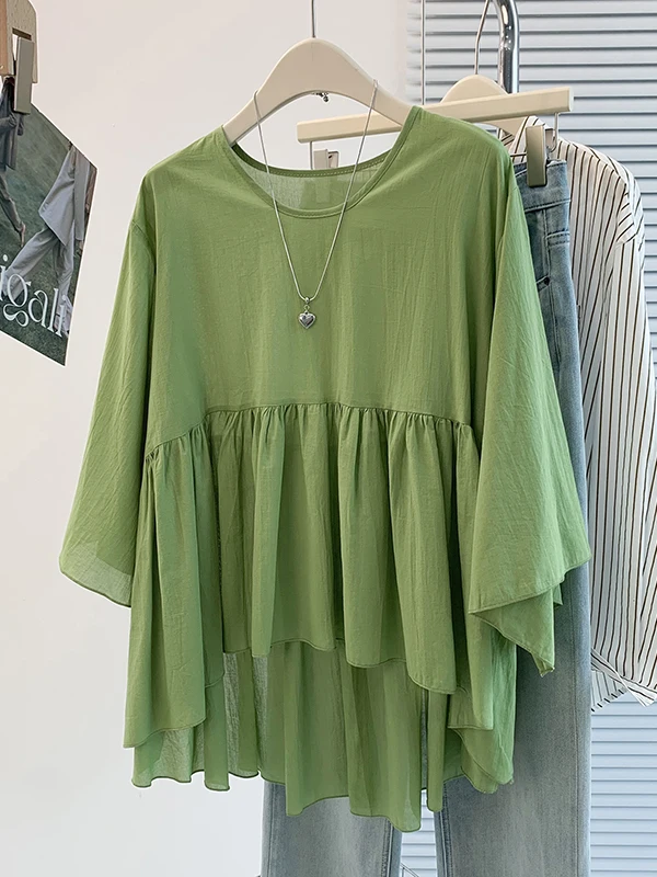 Korean Design Summer New Style Short Sleeve T-Shirt Women's Fashionable Age-Defying Versatile Belly- Concealing Asymmetrical ...
Korean Design Summer New Style Short Sleeve T-Shirt Women's Fashionable Age-Defying Versatile Belly- Concealing Asymmetrical ...