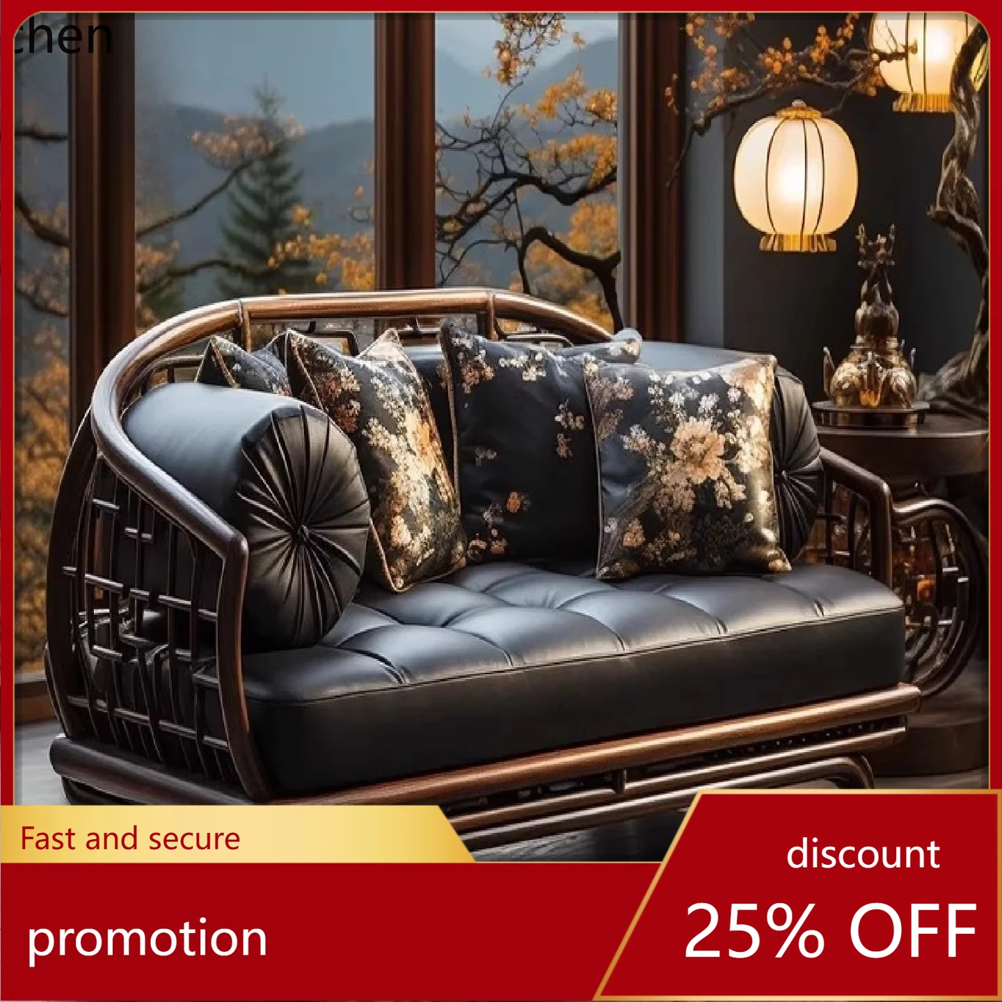 CZ Black Walnut Ash Wood Living Room Modern Minimalist Small Apartment Luohan Bed
CZ Black Walnut Ash Wood Living Room Modern Minimalist Small Apartment Luohan Bed