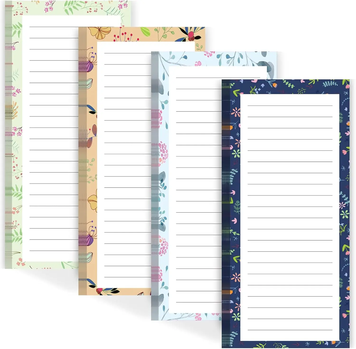 Magnetic Notepads for Refrigerator, 4 Pack Flower Design Memo Pads, 50 Sheets Each, Grocery List & To-Do
Magnetic Notepads for Refrigerator, 4 Pack Flower Design Memo Pads, 50 Sheets Each, Grocery List & To-Do