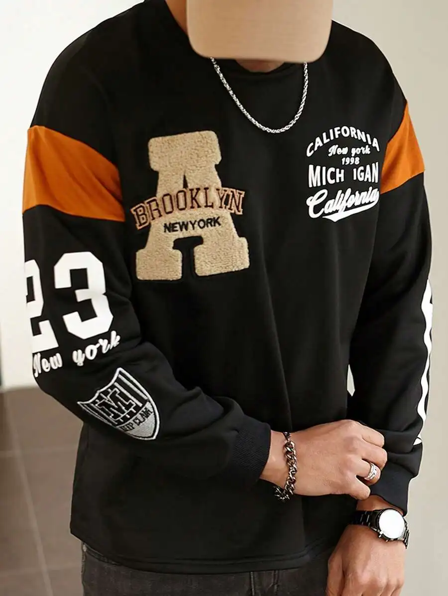 Men's Loose Drop Shoulder Long Sleeve Tee with Graphic Print, Casual Streetwear
Men's Loose Drop Shoulder Long Sleeve Tee with Graphic Print, Casual Streetwear