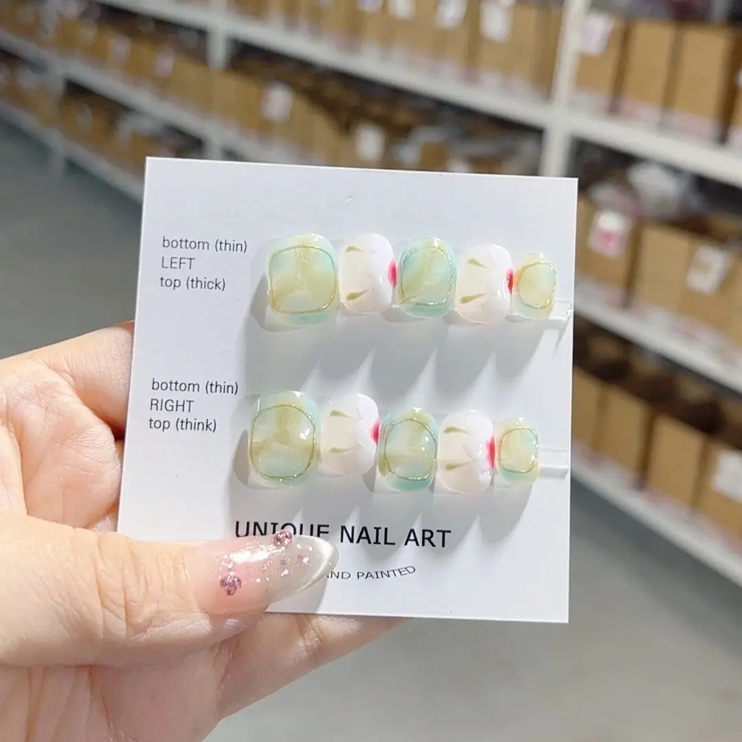 Spring/Summer Hand-Painted Gradient Peach Blossom Detachable Reusable High Quality Elegant White Handmade Press On Nails.No.C140
Spring/Summer Hand-Painted Gradient Peach Blossom Detachable Reusable High Quality Elegant White Handmade Press On Nails.No.C140