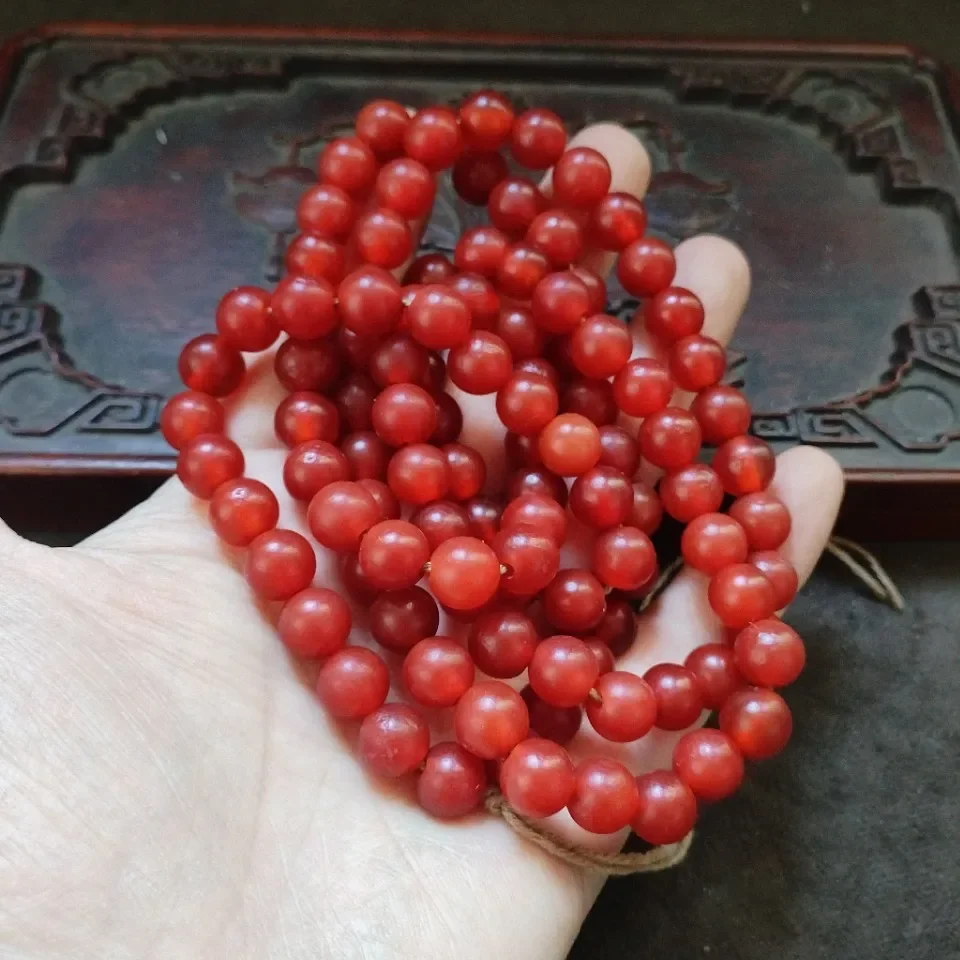 Vintage Frosted Red Round Beads Antique Matte Bead Chain Multi-strand Woven Bracelet Craft Accessories
Vintage Frosted Red Round Beads Antique Matte Bead Chain Multi-strand Woven Bracelet Craft Accessories