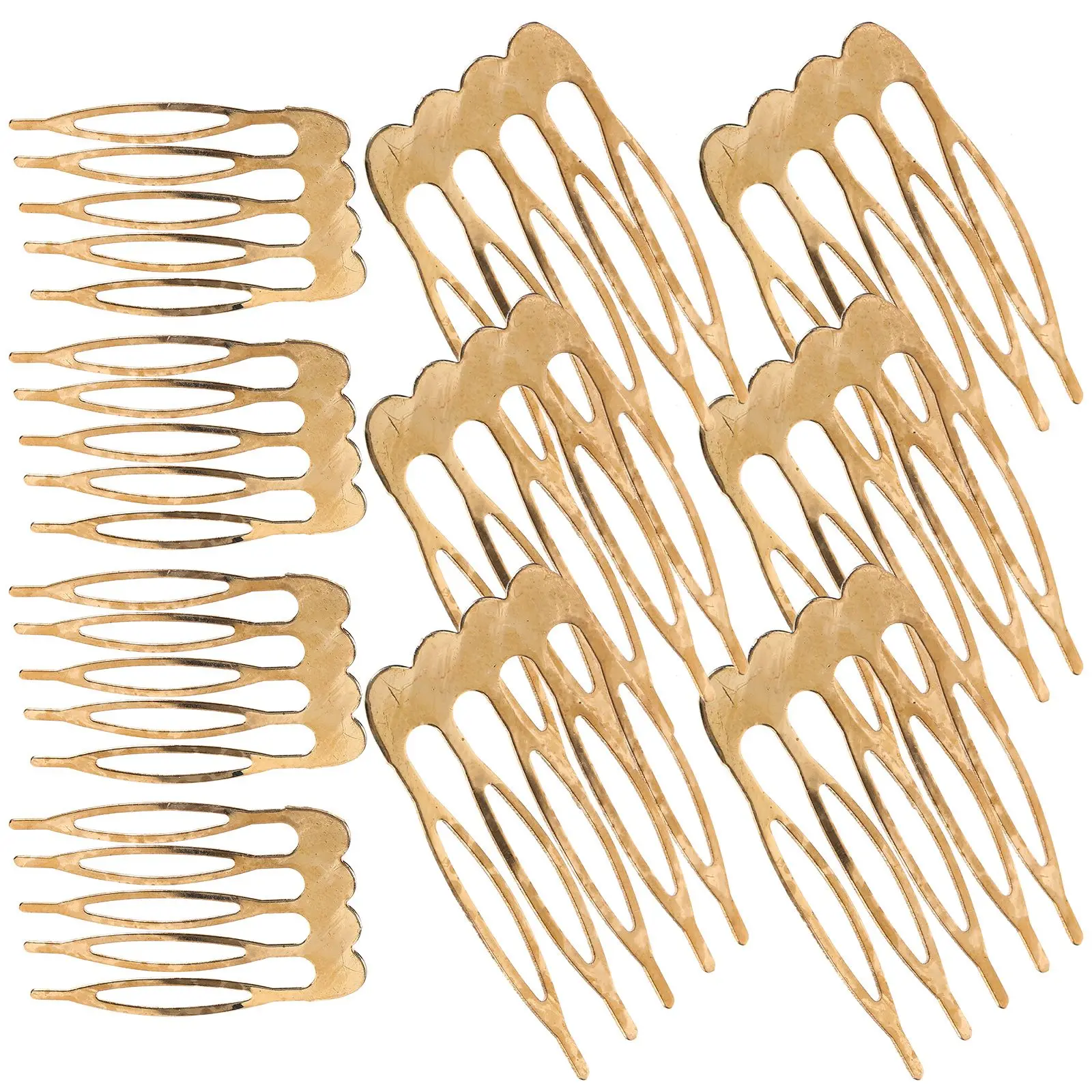 10 Pcs Five Teeth Combs Golden Small Side Slides Clips Women Accessories French Bridal Hair Piece Stylish Practical
10 Pcs Five Teeth Combs Golden Small Side Slides Clips Women Accessories French Bridal Hair Piece Stylish Practical