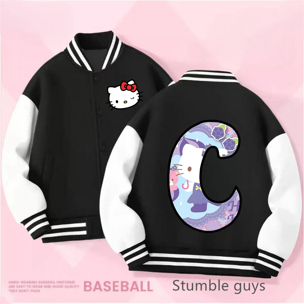 Sanrio Kawaii Hello Kitty A-Z letter Cute Cartoon Girl Jacket Spring Autumn New Loose Children Baseball Uniform Birthday Gift
Sanrio Kawaii Hello Kitty A-Z letter Cute Cartoon Girl Jacket Spring Autumn New Loose Children Baseball Uniform Birthday Gift