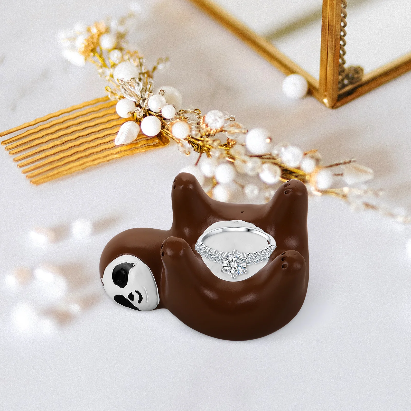 Slot Jewelry Box Holder Ring Compact Light Brown Organizer Stand Animal Shaped Man
Slot Jewelry Box Holder Ring Compact Light Brown Organizer Stand Animal Shaped Man