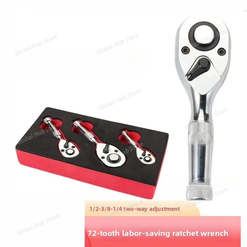 DURATECH 3PCS Stubby Ratchet Wrench Set 72-Tooth 1/4" 3/8" 1/2" Drive Socket Wrench Mini Small Ratchet with CR-MO Head
DURATECH 3PCS Stubby Ratchet Wrench Set 72-Tooth 1/4" 3/8" 1/2" Drive Socket Wrench Mini Small Ratchet with CR-MO Head