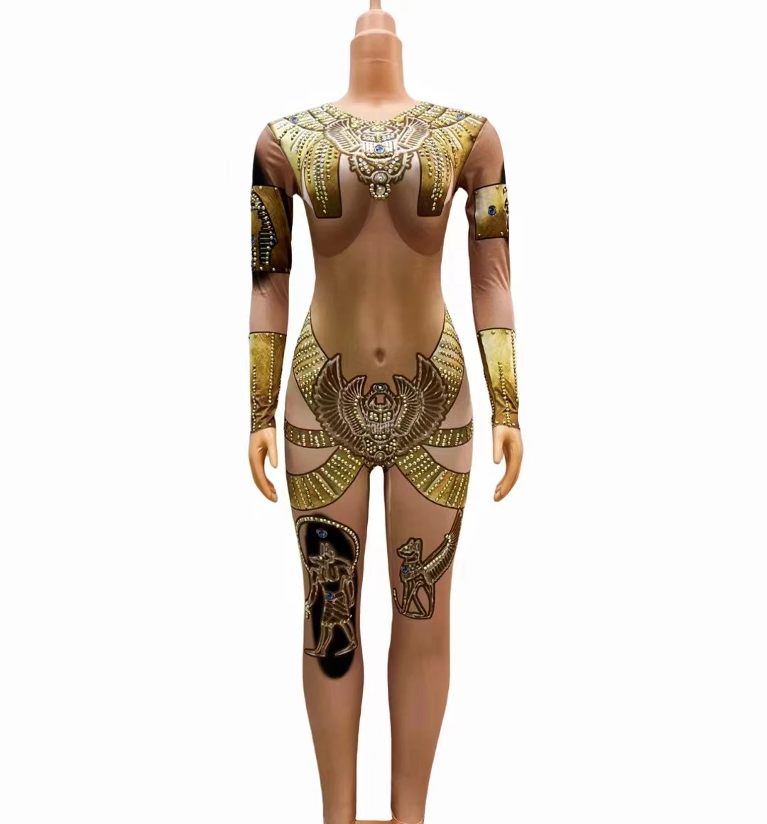 Sexy Printed Rhinestones Leotard Nightclub Bar Tight Jumpsuit Singer Dancer Stage Acrobatics Performance Pole Dance Costume
Sexy Printed Rhinestones Leotard Nightclub Bar Tight Jumpsuit Singer Dancer Stage Acrobatics Performance Pole Dance Costume