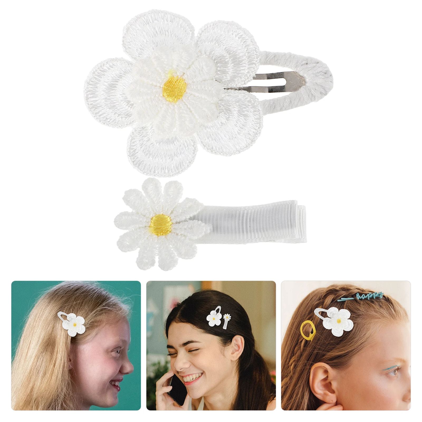 2 Pcs Daisy Hairpin Flower Headdress Barrettes for Girls Women Headwear Accessory Accessories Child
2 Pcs Daisy Hairpin Flower Headdress Barrettes for Girls Women Headwear Accessory Accessories Child